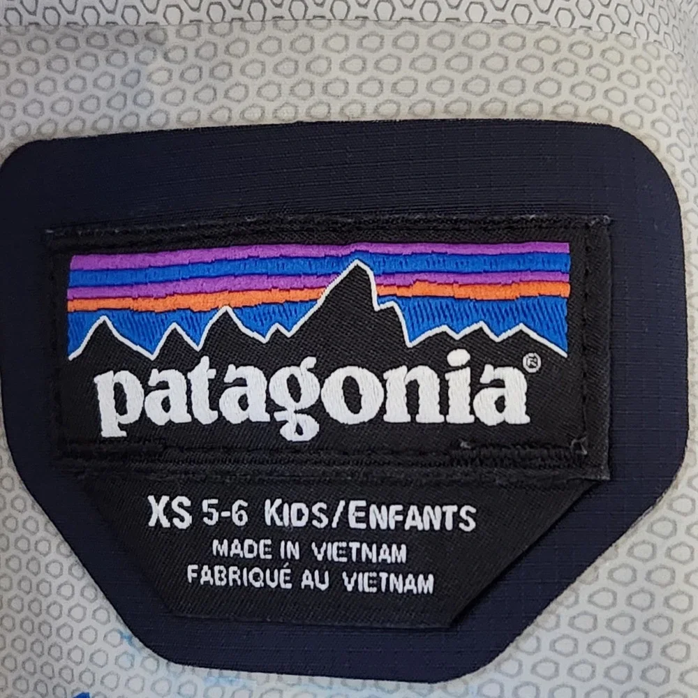 Patagonia Torrentshell Rain Jacket Kids XS 5-6 Navy Blue Waterproof Hooded 64321